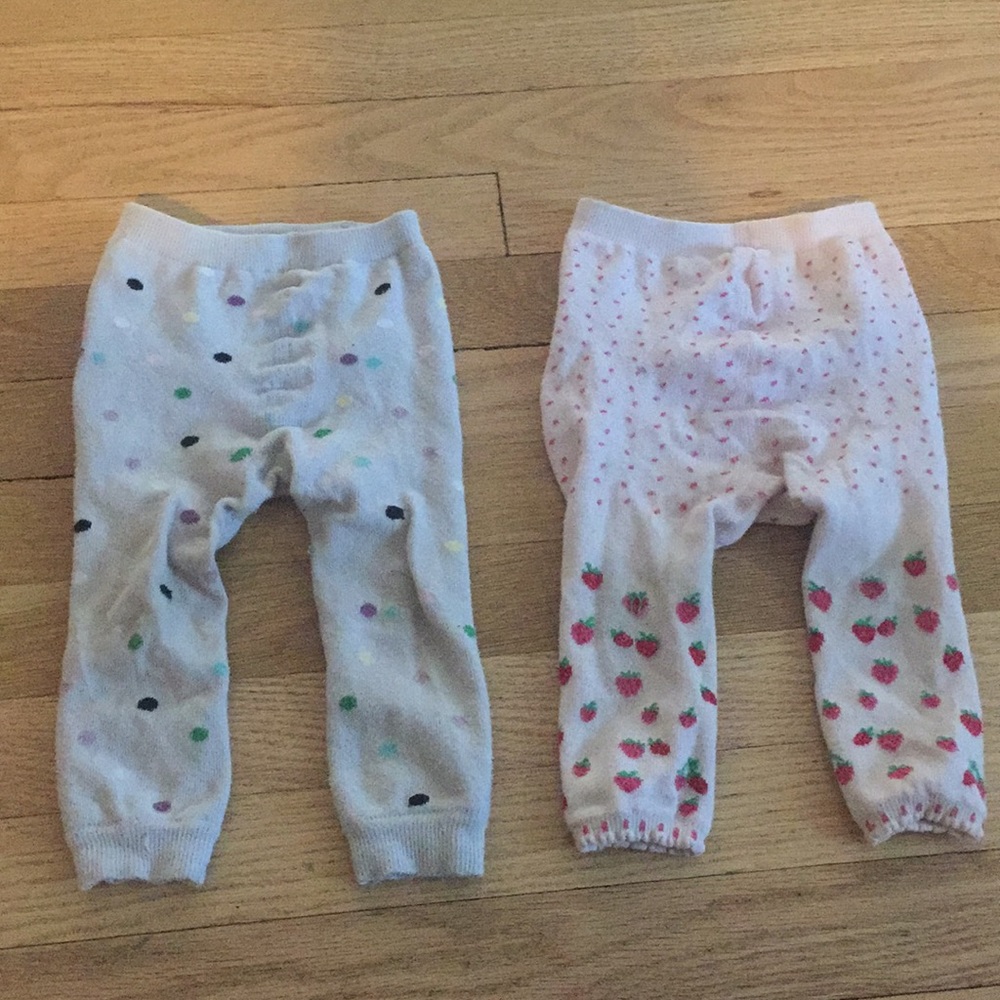 Set of 2 cotton tights, footless